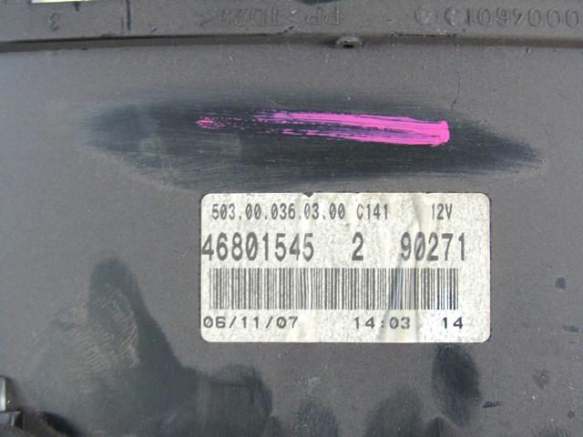 46801545 QUADRO STRUMENTI CONTACHILOMETRI FIAT PANDA 1.2 B / MET 44KW 5P 5M (2007) RICAMBIO USATO 