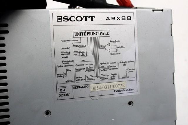 AUTORADIO AFTERMARKET SCOTT ARX 88 FIAT IDEA 1.3 D 51KW 5M 5P (2004) RICAMBIO USATO 