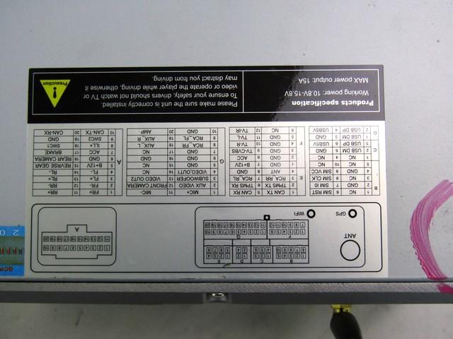 AUTORADIO CON SISTEMA DI NAVIGAZIONE SATELLITARE OPEL CORSA D 1.2 B 59KW 5M 3P (2007) RICAMBIO USATO AFTERMARKET 