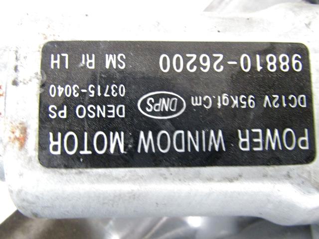 8340526000 MOTORINO MECCANISMO ALZA-VETRO ALZA-CRISTALLO PORTA POSTERIORE SINISTRA HYUNDAI SANTA FE 2.0 D 4X4 92KW 5M 5P (2005) RICAMBIO USATO 83470-26030 98810-26200