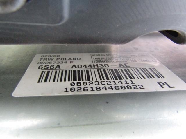 6S6T-14B056-KC KIT AIRBAG FORD FIESTA 1.4 D 50KW 5M 3P (2008) RICAMBIO USATO CON CENTRALINA AIRBAG, AIRBAG VOLANTE GUIDATORE, AIRBAG PASSEGGERO, CRUSCOTTO 6S6A-A044H30-AE 6S6A-A042B85-AC