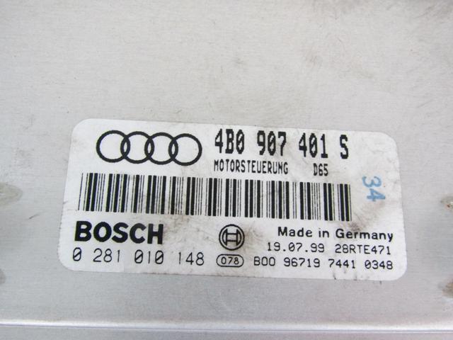 4B0907401S KIT ACCENSIONE AVVIAMENTO AUDI A6 2.5 D 110KW 6M 4P (1999) RICAMBIO USATO CON CENTRALINA MOTORE, BLOCCHETTO ACCENSIONE CON CHIAVE, QUADRO STRUMENTI CONTACHILOMETRI 4B0905851C 4B0920936PX