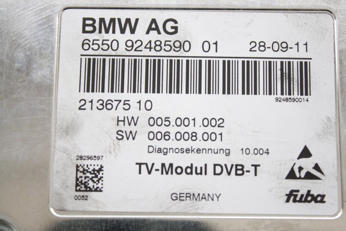 65509248590 CENTRALINA MODULO TELEVISIONE TV DVB-T BMW SERIE 5 535XD XDRIVE SW F11 3.0 D 230KW 4X4 AUT 5P (2011) RICAMBIO USATO