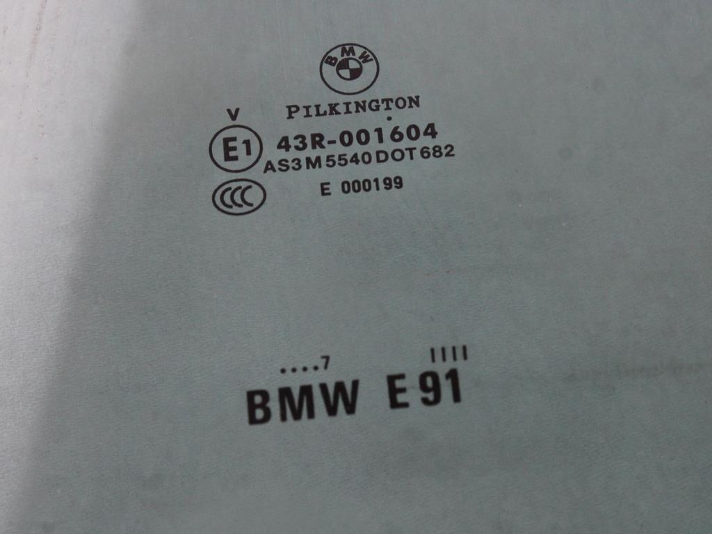 51357145265 VETRO SCENDENTE PORTA POSTERIORE SINISTRA OSCURATO BMW SERIE 3 325 D E91 SW 3.0 D 145KW 6M 5P (2007) RICAMBIO USATO