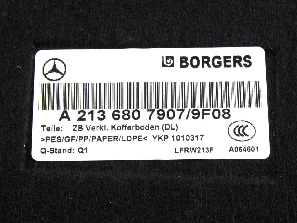 A2136807907 RIVESTIMENTO PIANALE MOQUETTE BAGAGLIAIO MERCEDES CLASSE E 220 CDI (W213) 2.0 143KW 4X4 4P D AUT (2022) RICAMBIO USATO