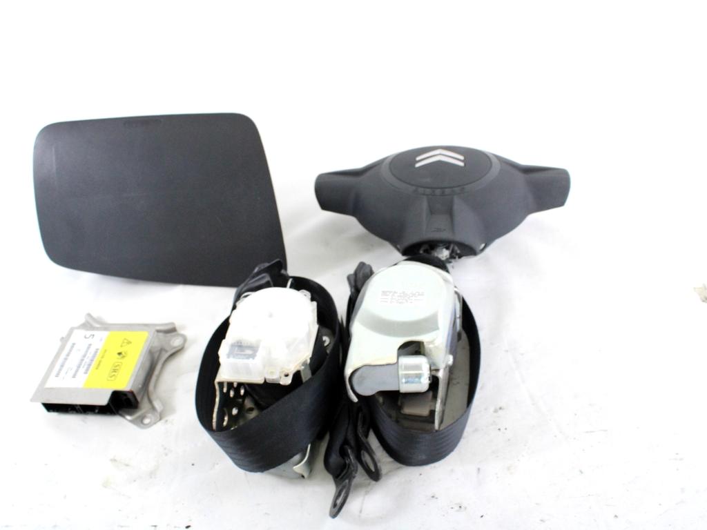 89170-0H050 KIT AIRBAG CITROEN C1 1.0 B 50KW 5M 5P (2009) RICAMBIO USATO CON CENTRALINA AIRBAG, AIRBAG VOLANTE GUIDATORE, AIRBAG PASSEGGERO 4112HV 8216JW