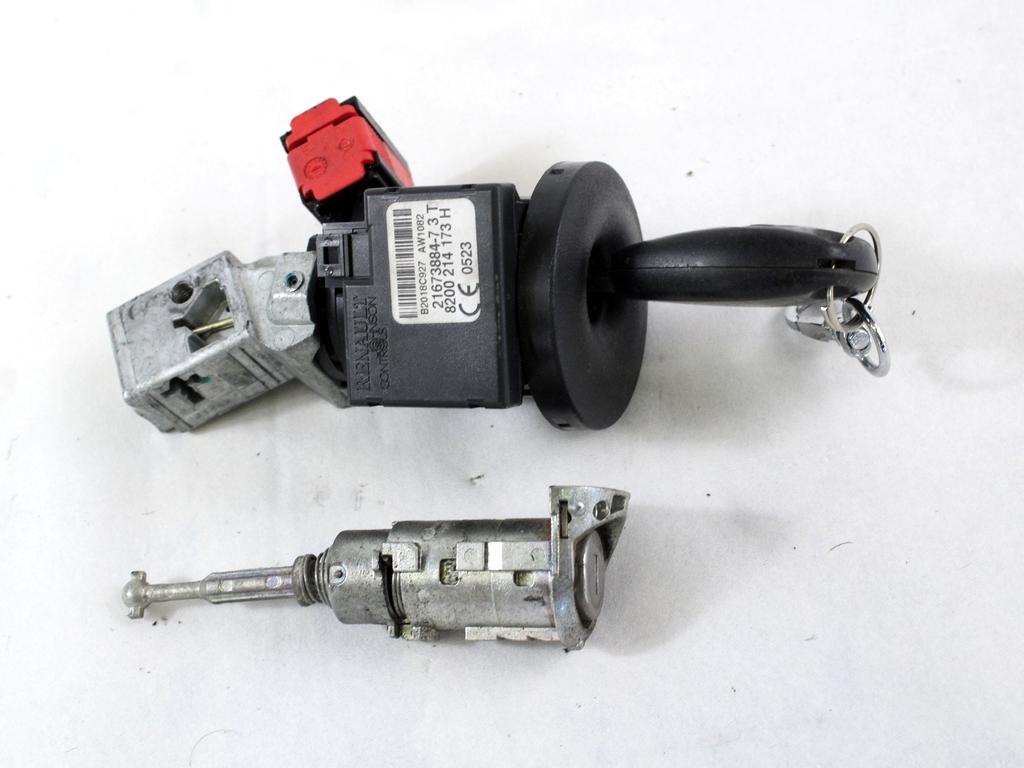 237101907R KIT ACCENSIONE AVVIAMENTO RENAULT CLIO 1.2 B 55KW 5M 5P (2012) RICAMBIO USATO CON CENTRALINA INIEZIONE MOTORE, QUADRO STRUMENTI, BLOCCHETTI ACCENSIONE APERTURA CON CHIAVE 237101206R 8201054128 8200214173 8201060291