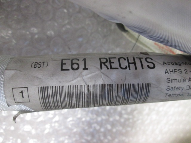 AIRBAG DE CABEZA, LADO DERECHO OEM N.  PIEZAS DE COCHES USADOS BMW SERIE 5 E60 E61 (2003 - 2010) DIESEL DESPLAZAMIENTO 25 ANOS 2004