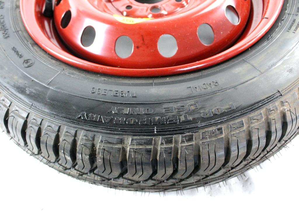 46531689 RUOTA DI SCORTA DEBICA 135/80 R13 82P FIAT PUNTO 1.1 B 40KW 5M 5P (1999) RICAMBIO USATO CON CERCHIO IN FERRO DA 13 POLLICI 4 FORI 4.50BX13H ET 35 INTERASSE 4X98