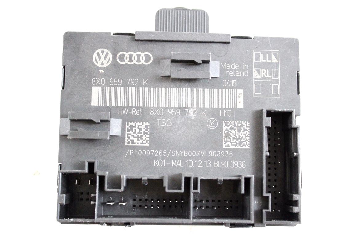 8X0959792K CENTRALINA PORTA ANTERIORE DESTRA AUDI A1 1.6 D 66KW 5M 5P (2014) RICAMBIO USATO