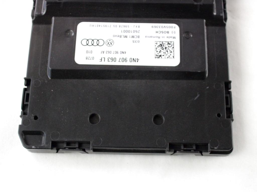 4N0907063LF CENTRALINA BODY COMPUTER BCM1 AUDI A6 C8 ALLROAD 4X4 2.0 I 150KW 5P AUT (2021) RICAMBIO USATO