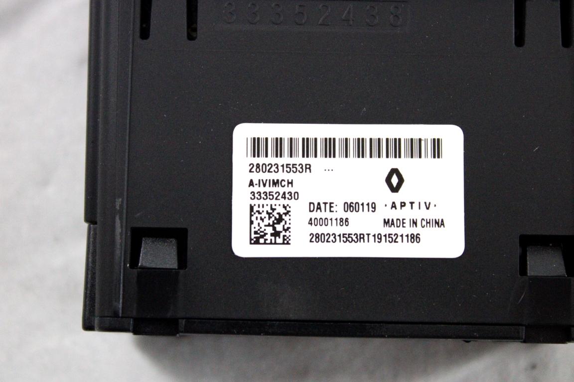 280231553R PORTE INGRESSO USB AUX RENAULT CLIO 1.0 B 74KW 5M 5P (2020) RICAMBIO USATO