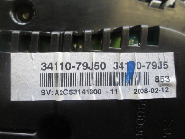 CUADRO DE INSTRUMENTOS OEM N. 34110-79J50 PIEZAS DE COCHES USADOS FIAT SEDICI (2006 - 4/2009) DIESEL DESPLAZAMIENTO 19 ANOS 2008