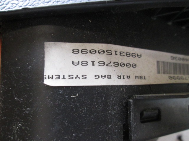 KIT AIRBAG COMPLETA OEM N. 00067618A PIEZAS DE COCHES USADOS ALFA ROMEO 166 936 (1998 - 2003) DIESEL DESPLAZAMIENTO 24 ANOS 1998
