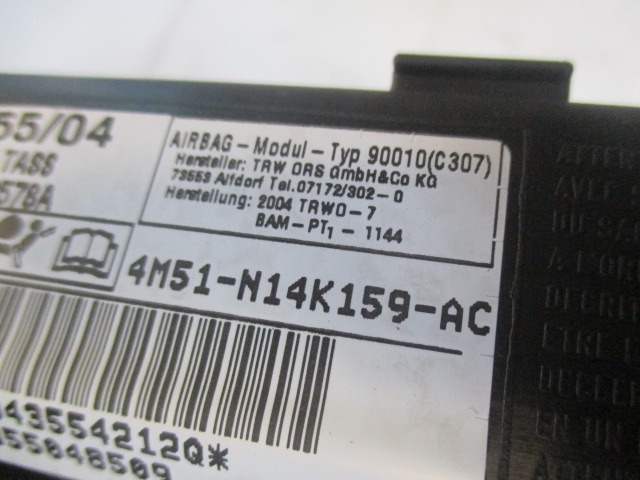 AIRBAG DE CABEZA, LADO IZQUIERDO OEM N. 4M51-N14K159-AC PIEZAS DE COCHES USADOS FORD FOCUS BER/SW (2005 - 2008) DIESEL DESPLAZAMIENTO 16 ANOS 2005