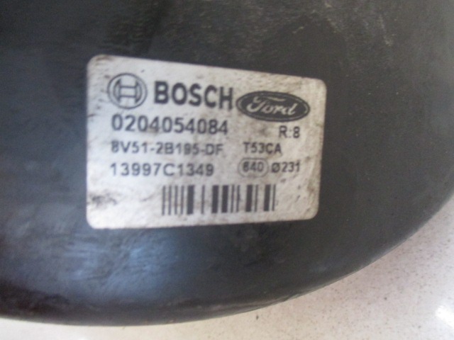 SERVO DE FRENO SIN BOMBA OEM N. 8V51-2B195 PIEZAS DE COCHES USADOS FORD FIESTA (09/2008 - 11/2012) BENZINA DESPLAZAMIENTO 12 ANOS 2009