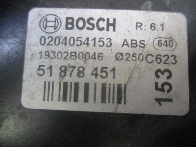 SERVO DE FRENO SIN BOMBA OEM N. 51878451 PIEZAS DE COCHES USADOS ALFA ROMEO MITO 955 (2008 - 2018) BENZINA DESPLAZAMIENTO 14 ANOS 2010