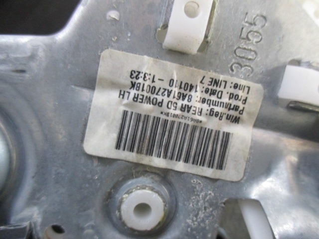 MECANISMO DE LA VENTANA DE LA PUERTA TRASERA. OEM N. 4040 PIEZAS DE COCHES USADOS FORD FIESTA (09/2008 - 11/2012) BENZINA/GPL DESPLAZAMIENTO 14 ANOS 2010